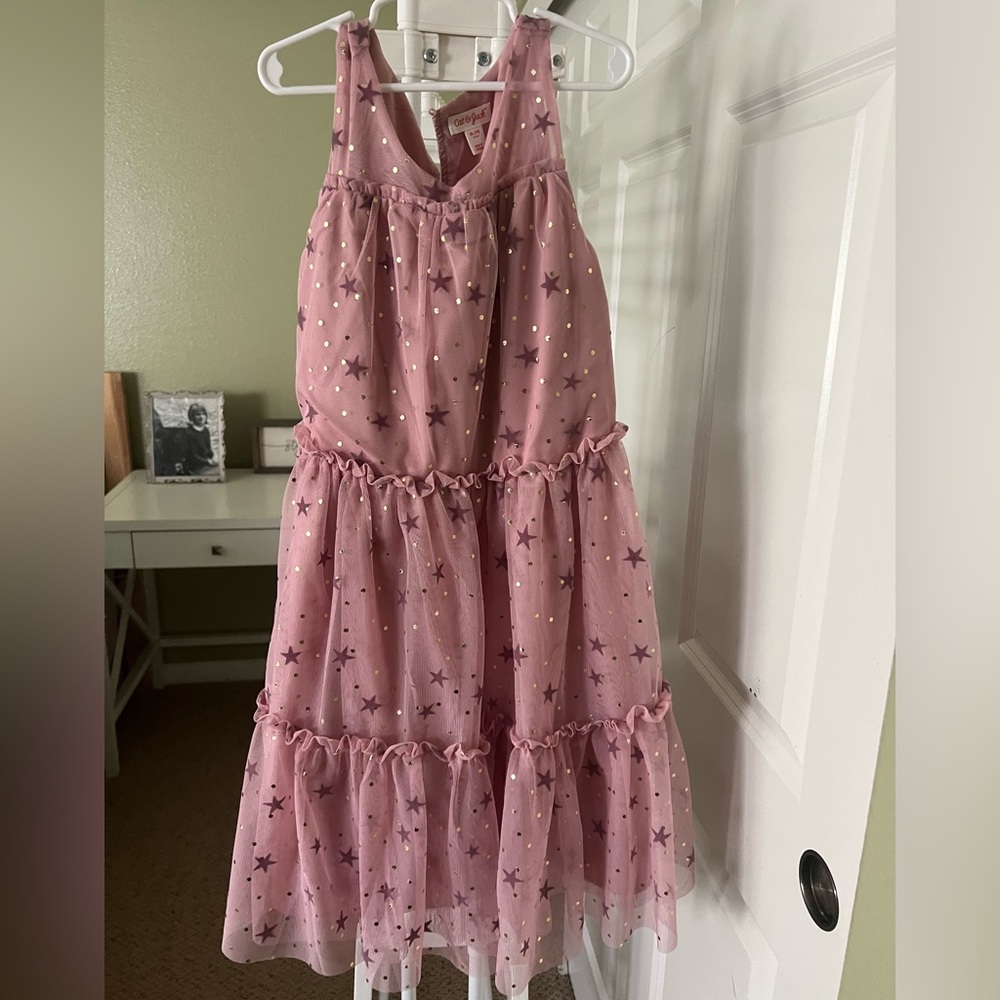 Cat and Jack Pink Starry Kids Dress